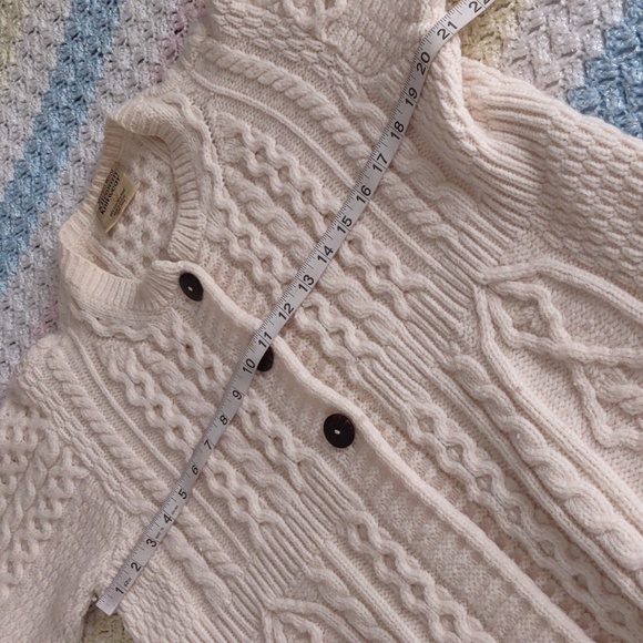 Kilronan Knitwear Medium Fisherman Knit Button Front Sweater - Picture 7 of 16